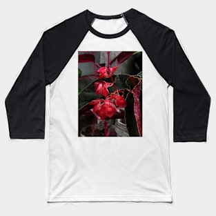 red flower in the garden Baseball T-Shirt